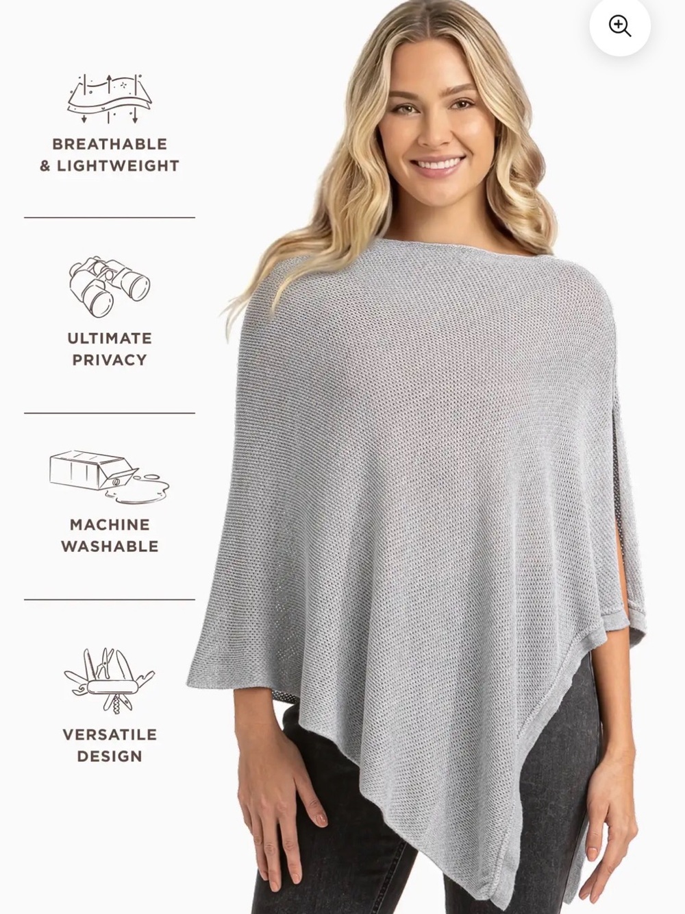 We Are Amma GREY COCOON Nursing Cover